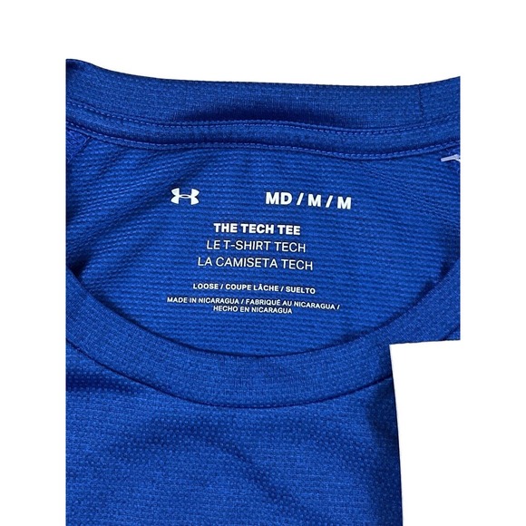 NWT Under Armour The Tech Tee Men Blue Short Sleeve Shirt Sz M - Picture 5 of 7